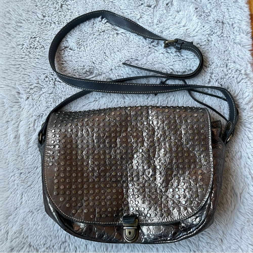 PATRICIA NASH studded leather crossbody bag